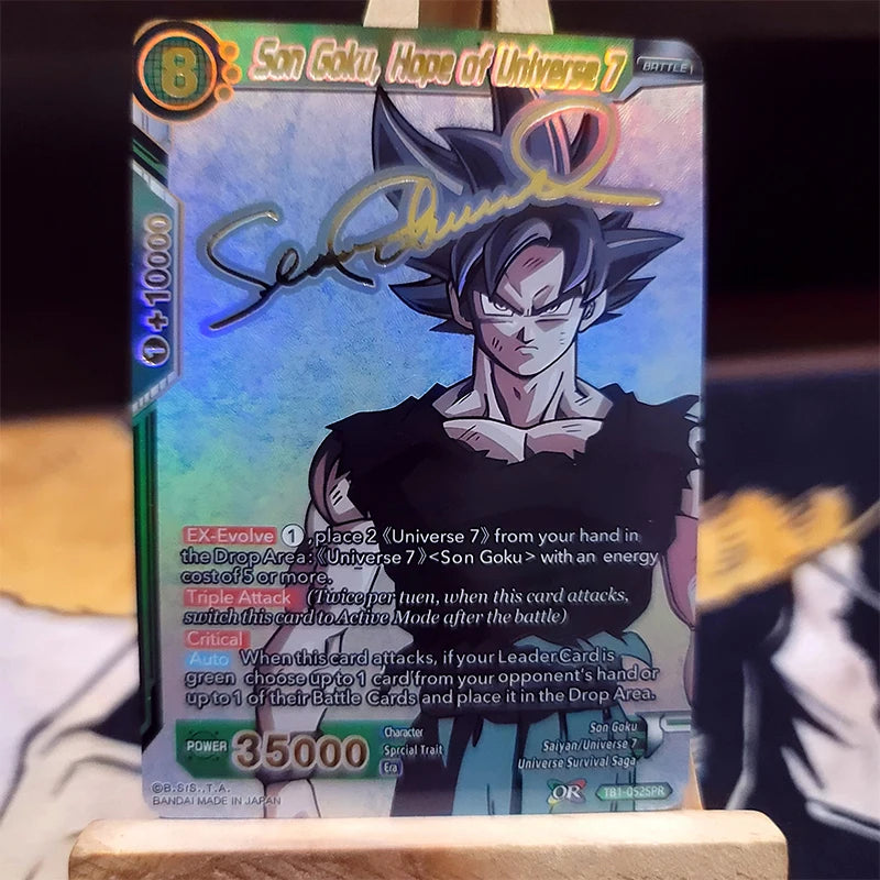 Dragon Ball Super Son Goku Torankusu Bulma DIY Homemade Bronzing Toys Collection Card Christmas Birthday Gift English Version