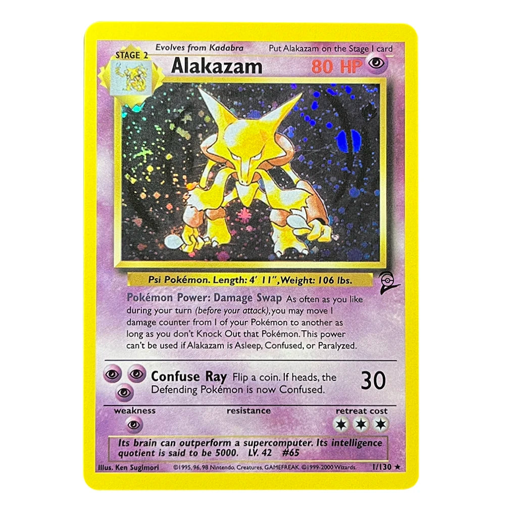 PKM Cards 1996 Years 1st Gym Set English Cards PTCG Charizard Blastoise Venusaur Game Anime Collection Cards Gift Toy Proxy Card