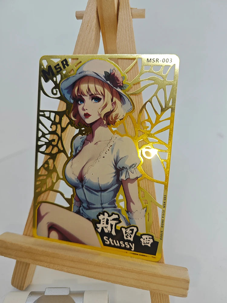 One Piece Cards MSR Metal Cards Nami Vivi Perona Uta Yamato Hancock Boy Anime Collectible Cards Christmas Birthday Present