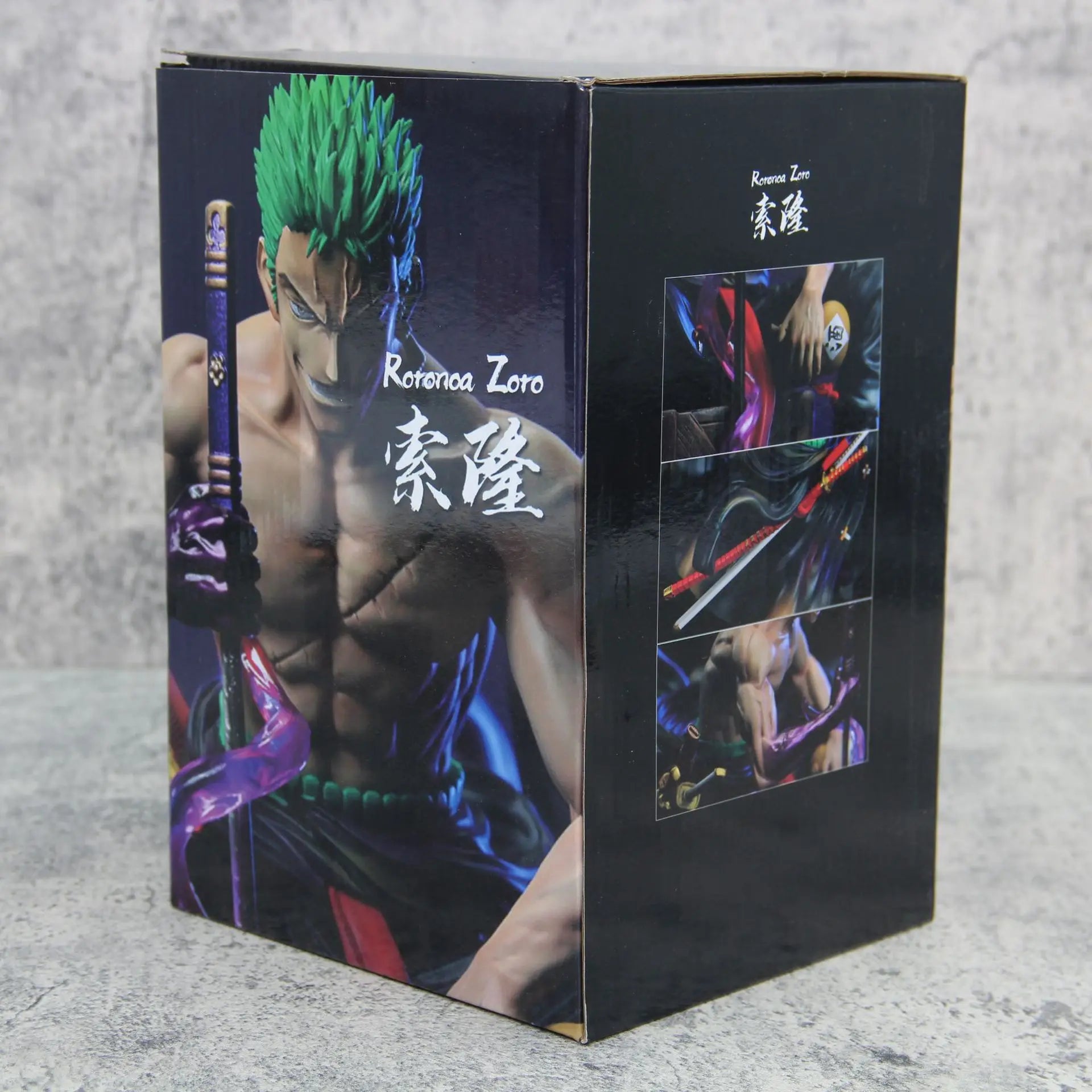 15cm One Piece Zoro Anime Figures Sit Roronoa Zoro Action Figurine 2 Heads Pvc Statue Room Collection Model Decoration Toys Gift