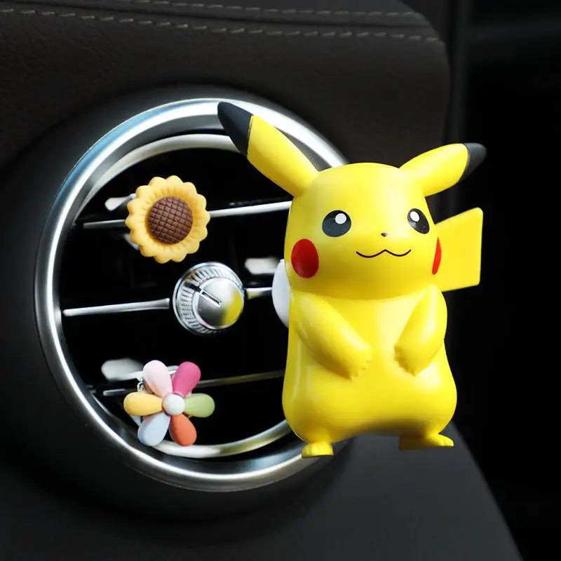 Anime Pokemon Cartoon Pikachu Psyduck Action Figures Car Air Outlet Perfume Clip Decor Auto Air Freshener Interior Accessories