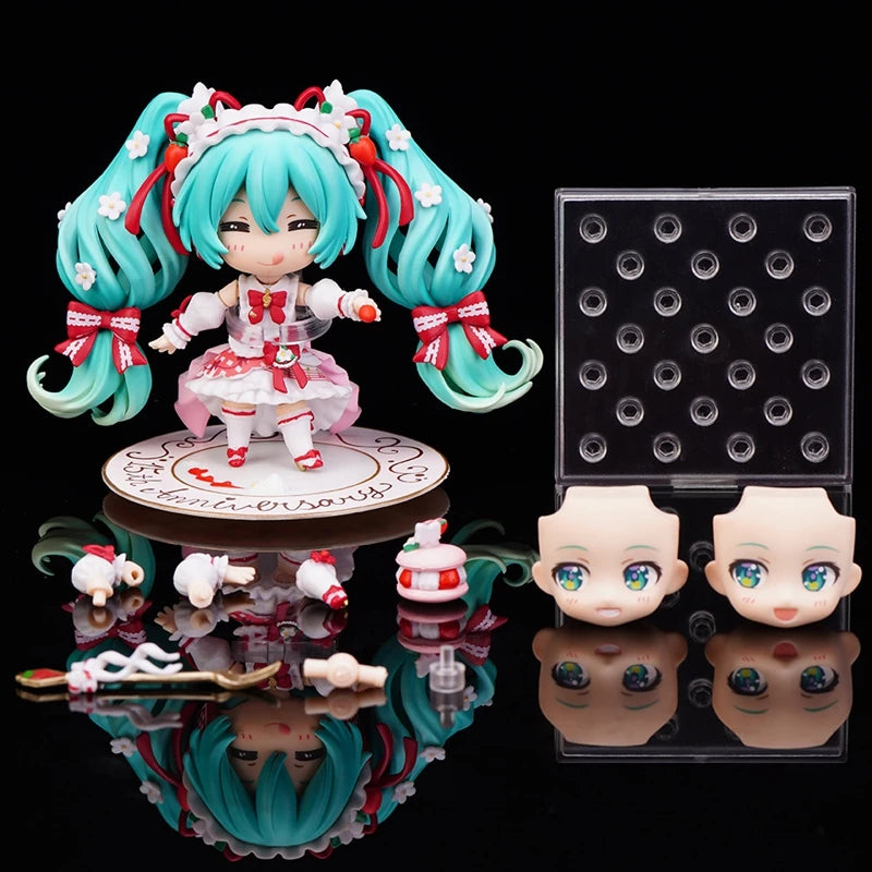 #1939 Hatsune Miku Anime Figure 15th Anniversary Strawberry Action Miku Figure #1940 PVC Collection Model Doll Toys Gift