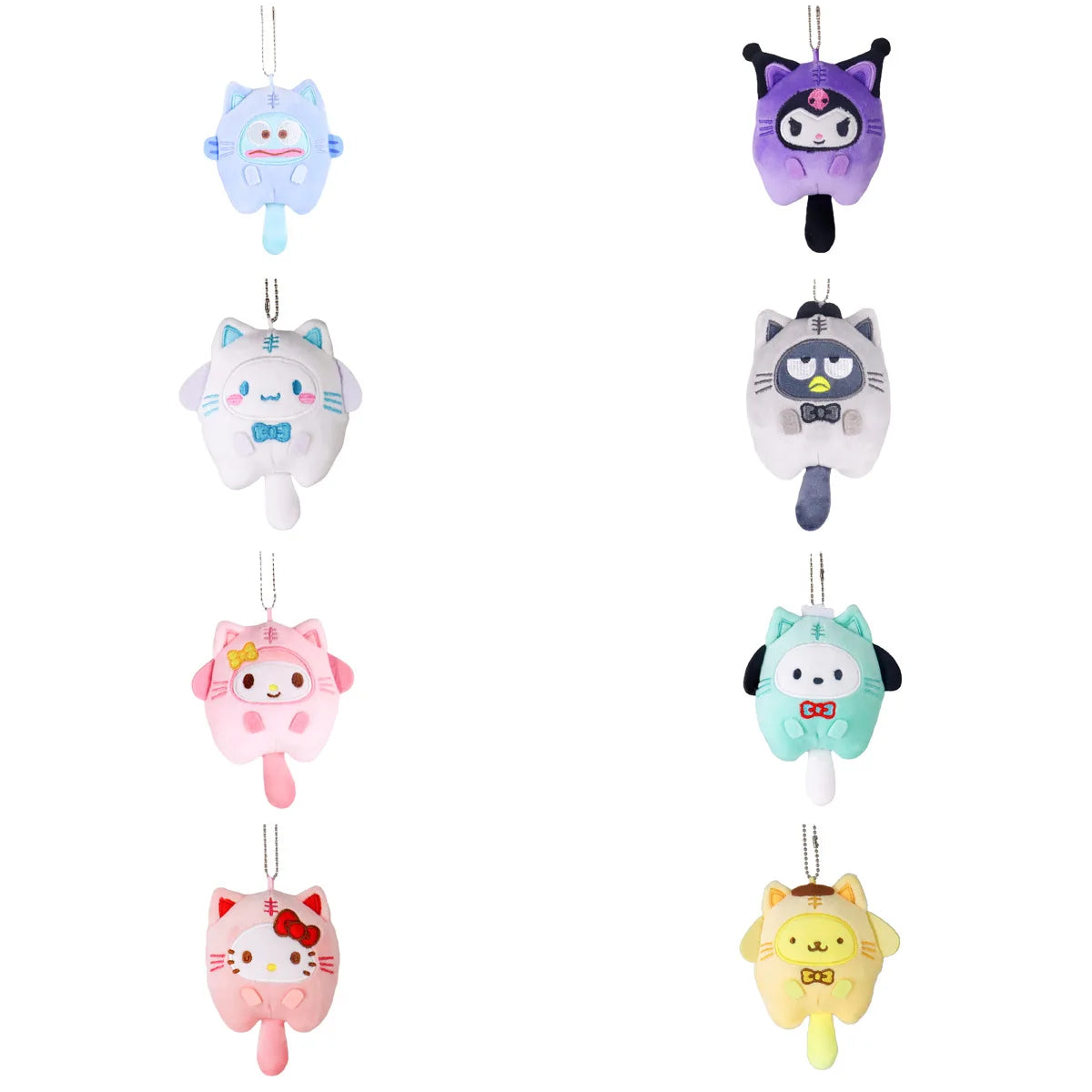 Sanrio Kuromi Cinnamoroll Melody Plush Toy Doll Anime Kawaii Doll Pendant Collection Children's Birthday Festival Gift