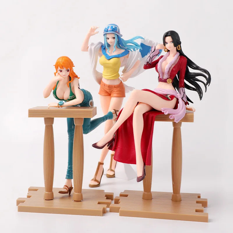 Anime One Piece Nami Nefertari D Vivi Boa Hancock PVC Action Figures Statue Collectible Model Kids Toys Doll Desk Decorations