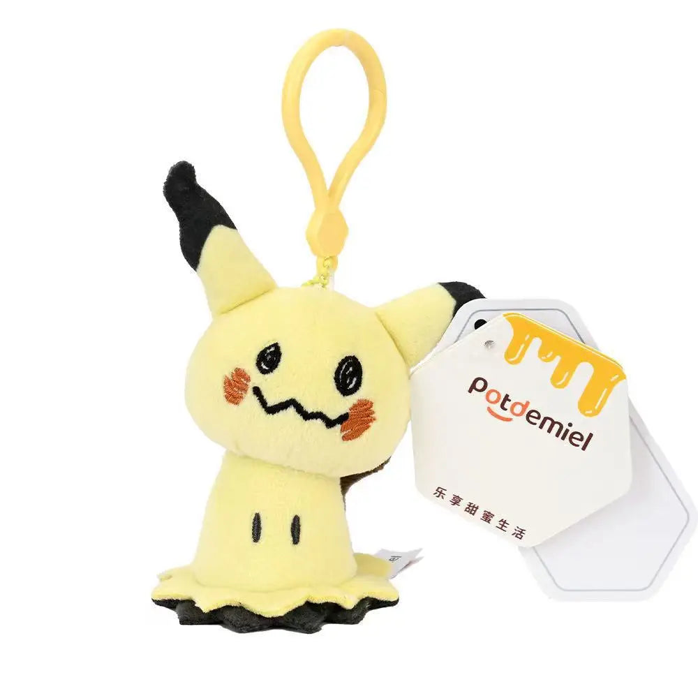 Genuine Pokemon pendants Pikachu Eevee Plush Toys Stuffed Animals Small Plush  Keychains Christmas Birthday Gift For Kids
