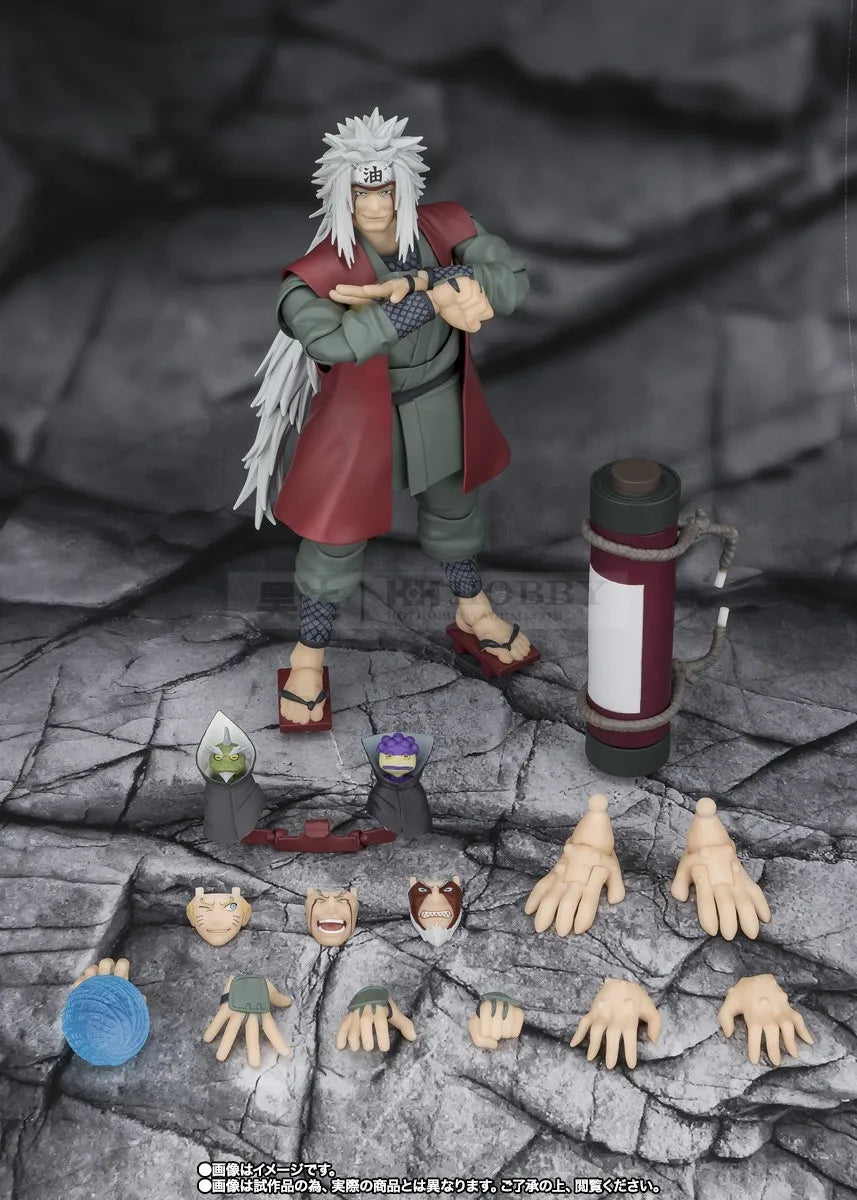 BANDAI SHF Jiraiya Konoha Hero Who Is Proficient in Immortal Art Naruto Moving Gift Figure Collection