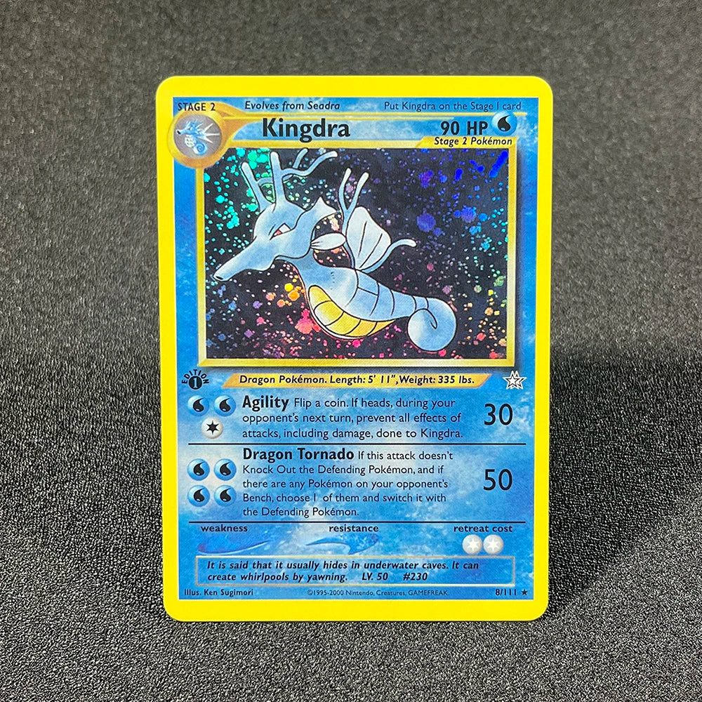 PTCG Foil Cards Lugia Espeon Politoed Alakazam Mewtwo Kingdra Zapdos Raichu 1996 1st Edition Game Collection PKM Proxy Cards
