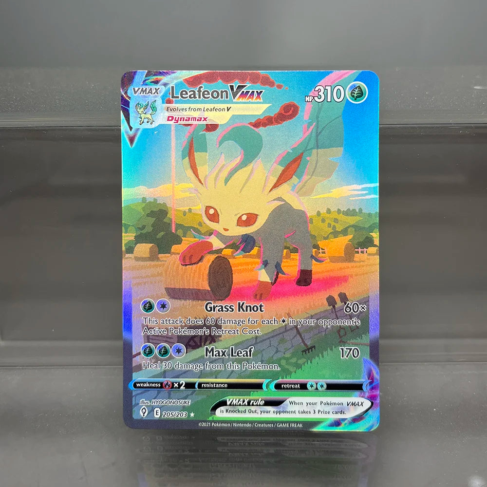 Pokémon Holographic Single Cards Lilligant Leafeon Dragonite Machamp Foil Game Collection Cards PTCG Proxy Cards Kids Toys