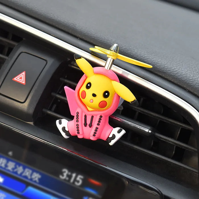 Anime Pokemon Cartoon Pikachu Psyduck Action Figures Car Air Outlet Perfume Clip Decor Auto Air Freshener Interior Accessories