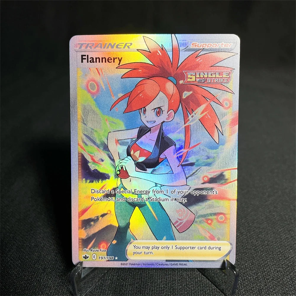 Pokemon Cards Foil Flash Card Sword-shield Series Pikachu Entei Flannery Leafeon Chien-pao Glaceon Collection Cards Proxy Card