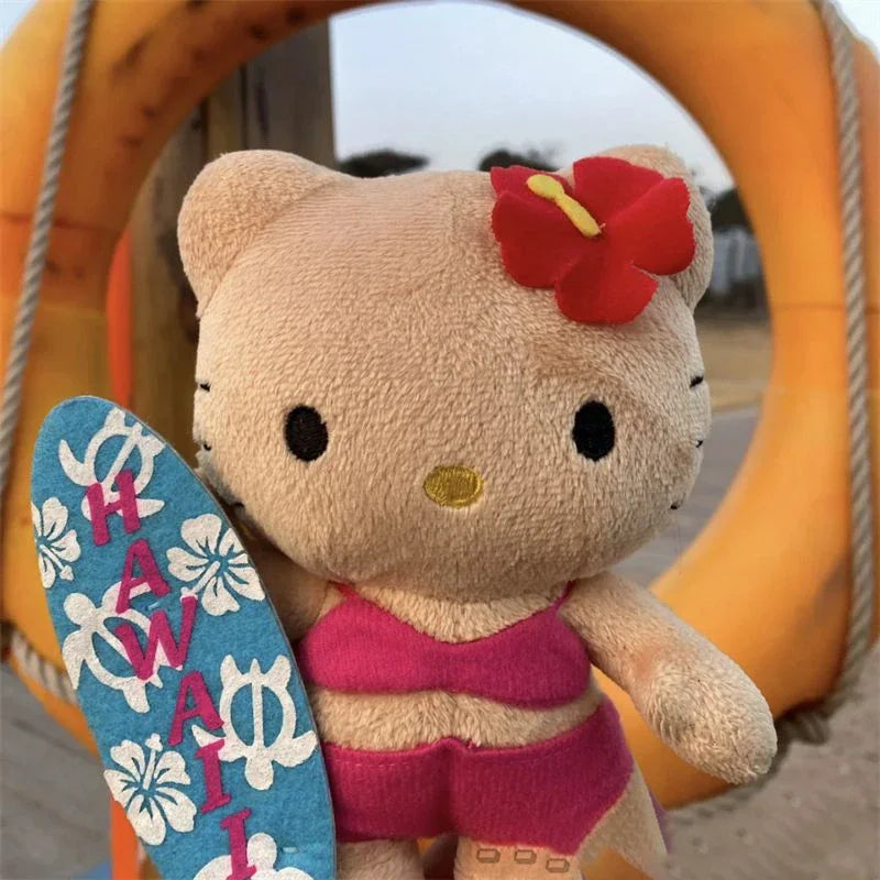 Sanrio Hello Kitty Doll Keychain Pendant Cartoon Kt Cat Stuffed Kawaii Plushies Key Ring Bag Accessories Girls Holiday Gift Toys