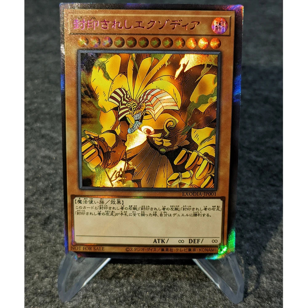Diy Yu Gi Oh! Exodia Game Card Collection Signature Card Refractive Color Flash Bronzing Uv Child Gifts 59*86Mm Anime