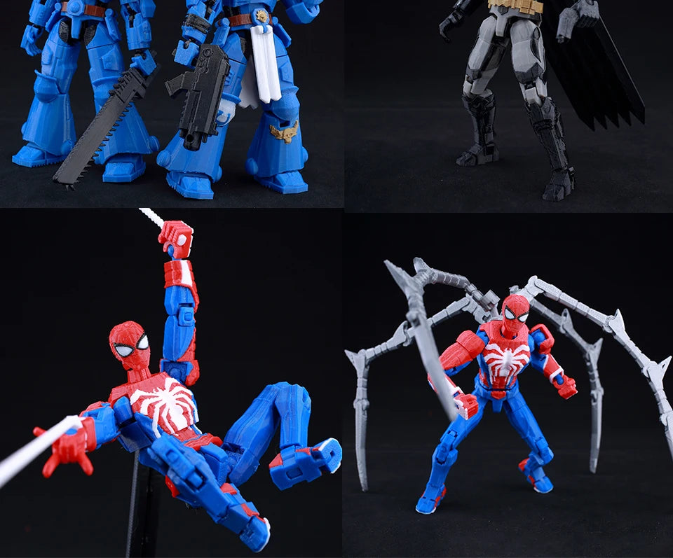 VIP-Dropshipping 9L3D Printed Anime Characters Lucky Dummy 13 Action Figures Multi-Jointed Movable Shapeshift Mannequin Toys