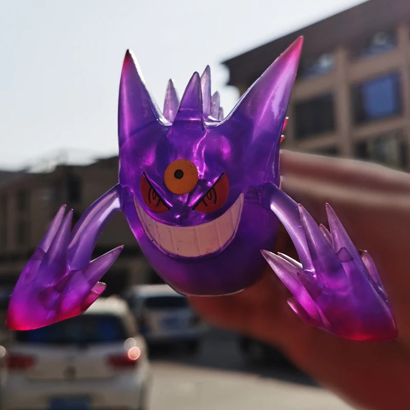 8cm Pokemon Gengar Anime Figure Kawaii Gengar Transparent Action Figure Statue Model Doll Decoraion Toys Kids Christmas Gift