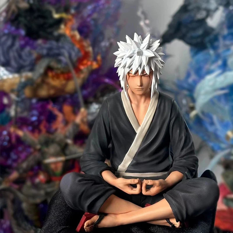 15cm Anime LF Jiraiya Figurine Naruto Action Figure GK Jiraiya Figure Sitting Statue PVC Collectible Dolls Toys for Kids Model