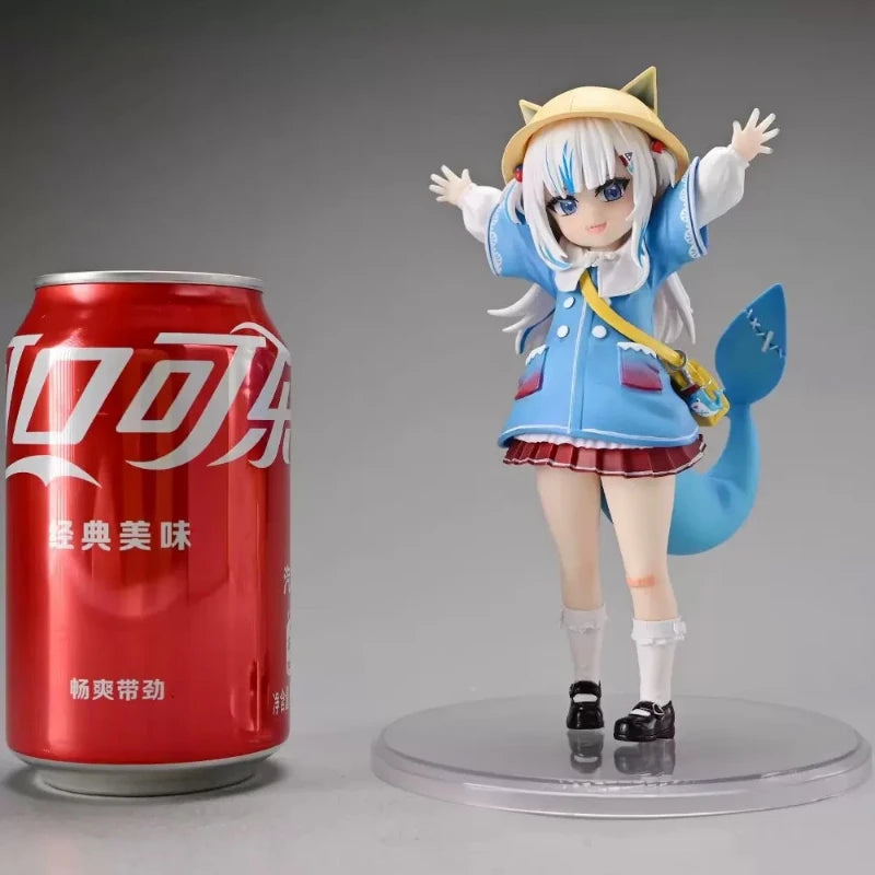 Anime Cute Shark Hololive Action Figure Gk Kawaii Gawr Gura Figure Kindergarten Ver Figurine PVC Collectible Peripheral Gifts