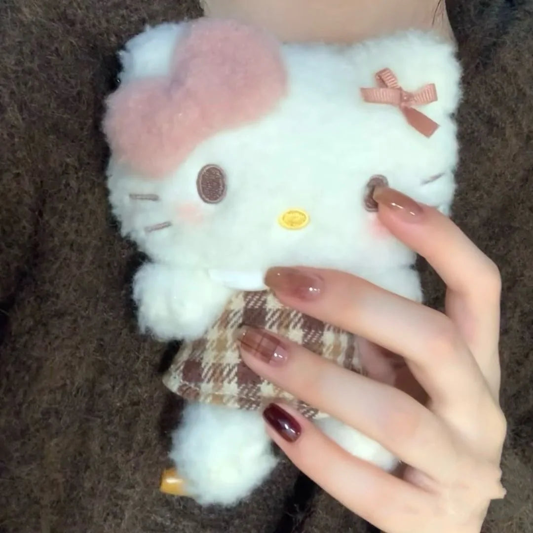 Kawaii Anime New Sanrio Hello Kitty Cartoon Plush Toy Fashion Plush Doll Pendant School Bag Keychain Accessories Gift for Friend
