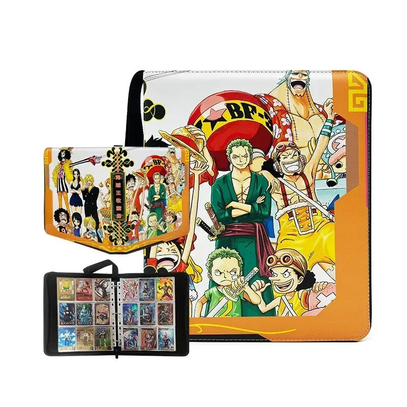 540Pcs 9 Pocket Anime One Piece Luffy Zoro Cards Book zipper PU leather Cards Binder Display Game Collection Card Kids Toy Gift