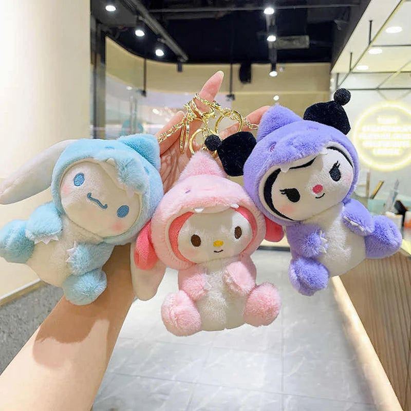 Sanrio Cross Dress Ornaments Kawaii Escolar Sanrio My Melody Plush Juguetes Para Niños Novedosos Plush Toys For Kids