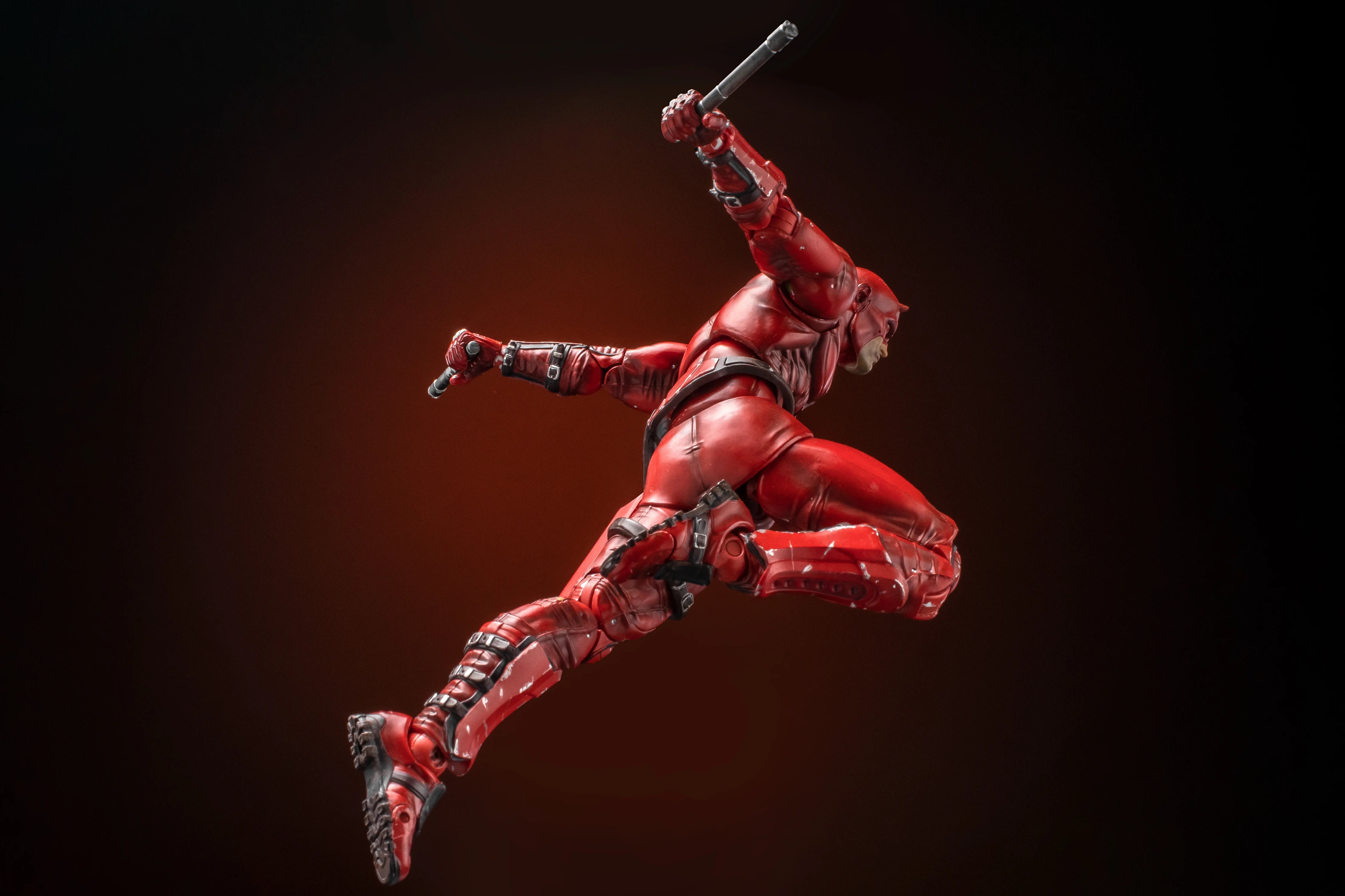 In Stock - FlefToys Marvel Daredevil Classic Red Shadowland Reborn Black 8