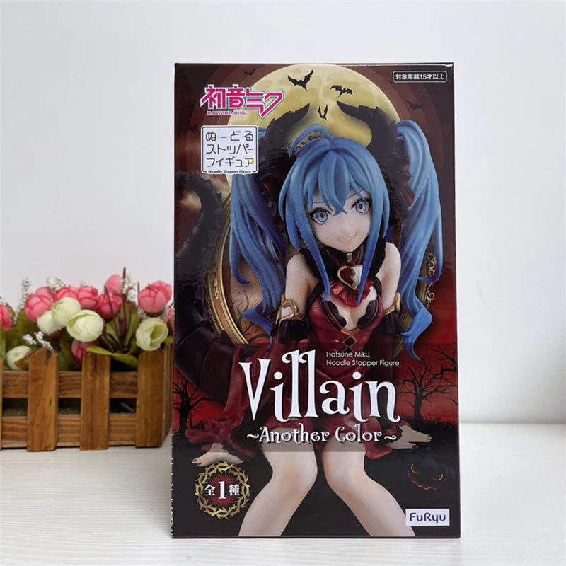 14cm Anime Hatsune Miku Action Figure Kawaii Little Devil Ver Figurine Girls Collectable Pvc Model Seated Desktop Ornament Dolls