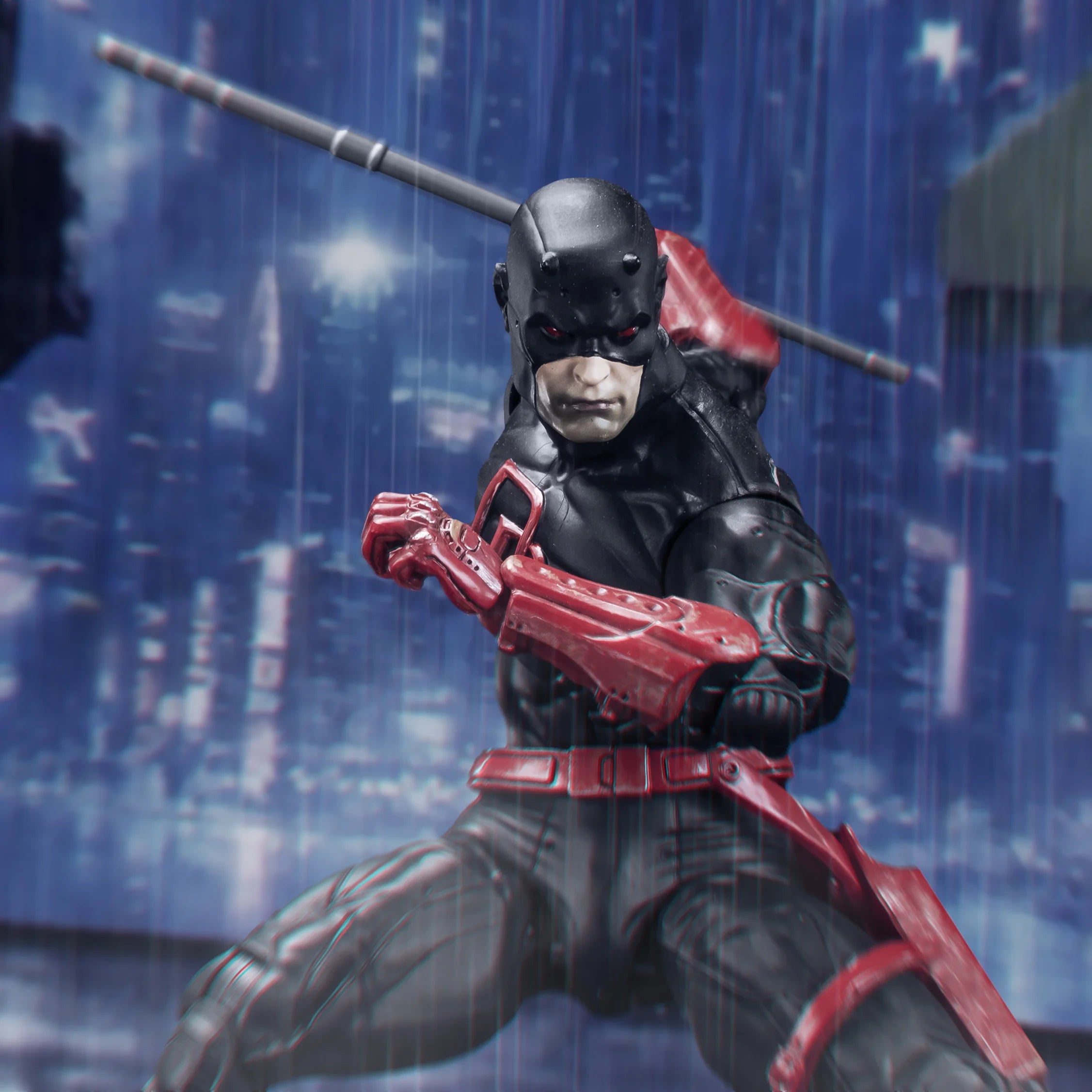 In Stock - FlefToys Marvel Daredevil Classic Red Shadowland Reborn Black 8