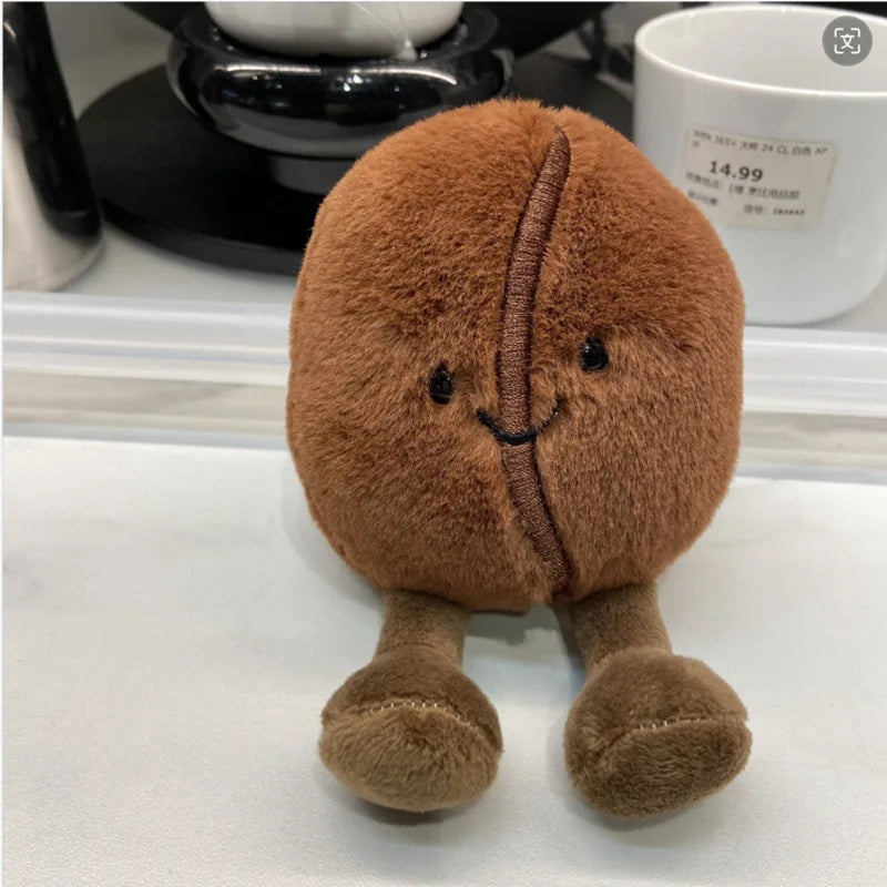 Jelly Cat 13/20cm Coffee Bean Doll Creative Smiling Face Doll Pet Interactive Companion Toy Furniture Ornaments Holiday Gift
