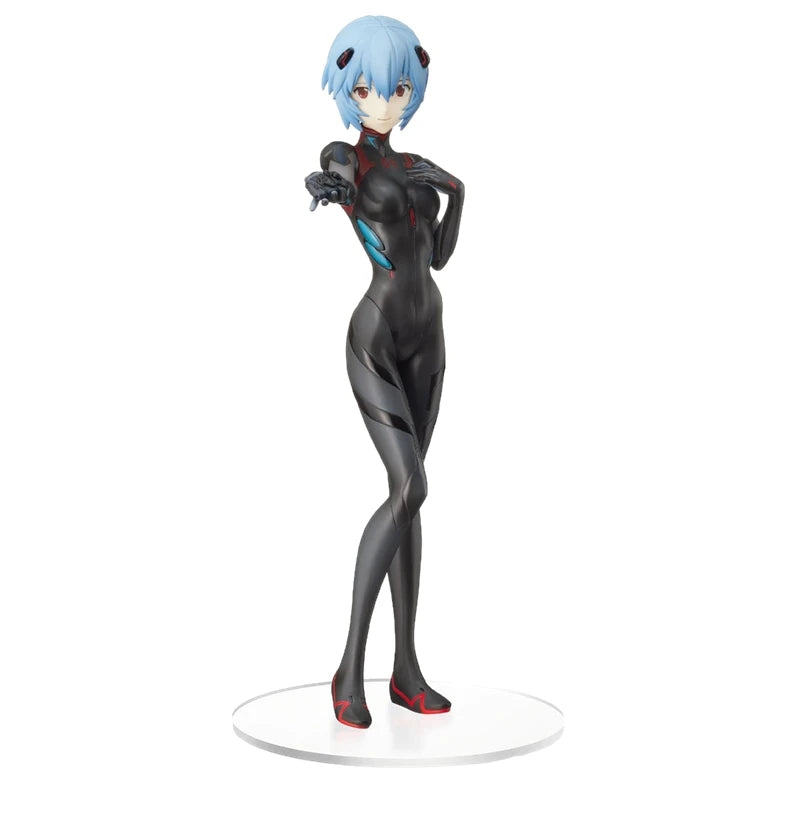 21cm Neon Genesis Evangelion Anime Figure Black Jacket Short Hair Rei Ayanami Action Figure Adult Collection Model Model Toys