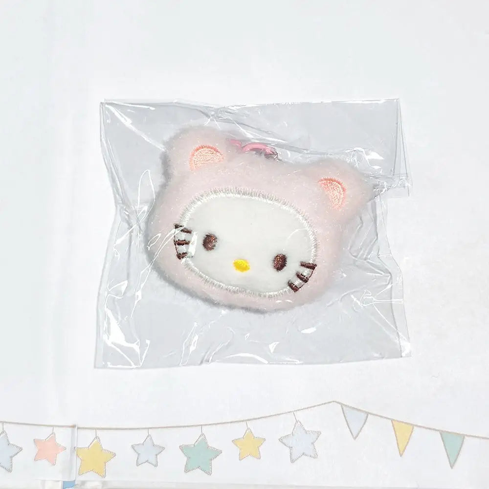 Sanrio Kawaii Hello Kitty Embroidered Plush Doll Keychain Sweet Girl Cute KTM Backpack Pendant Keyring Decoration Holiday Gifts