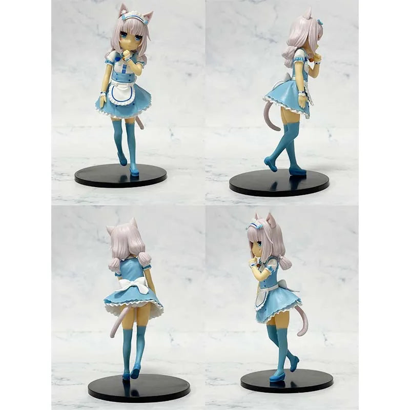 18CM Cat Maid Anime NEKOPARA Figure Chocolates Vanilla Cute Pretty Cat Style Model PVC Static Child Toys Collectible Gift Doll