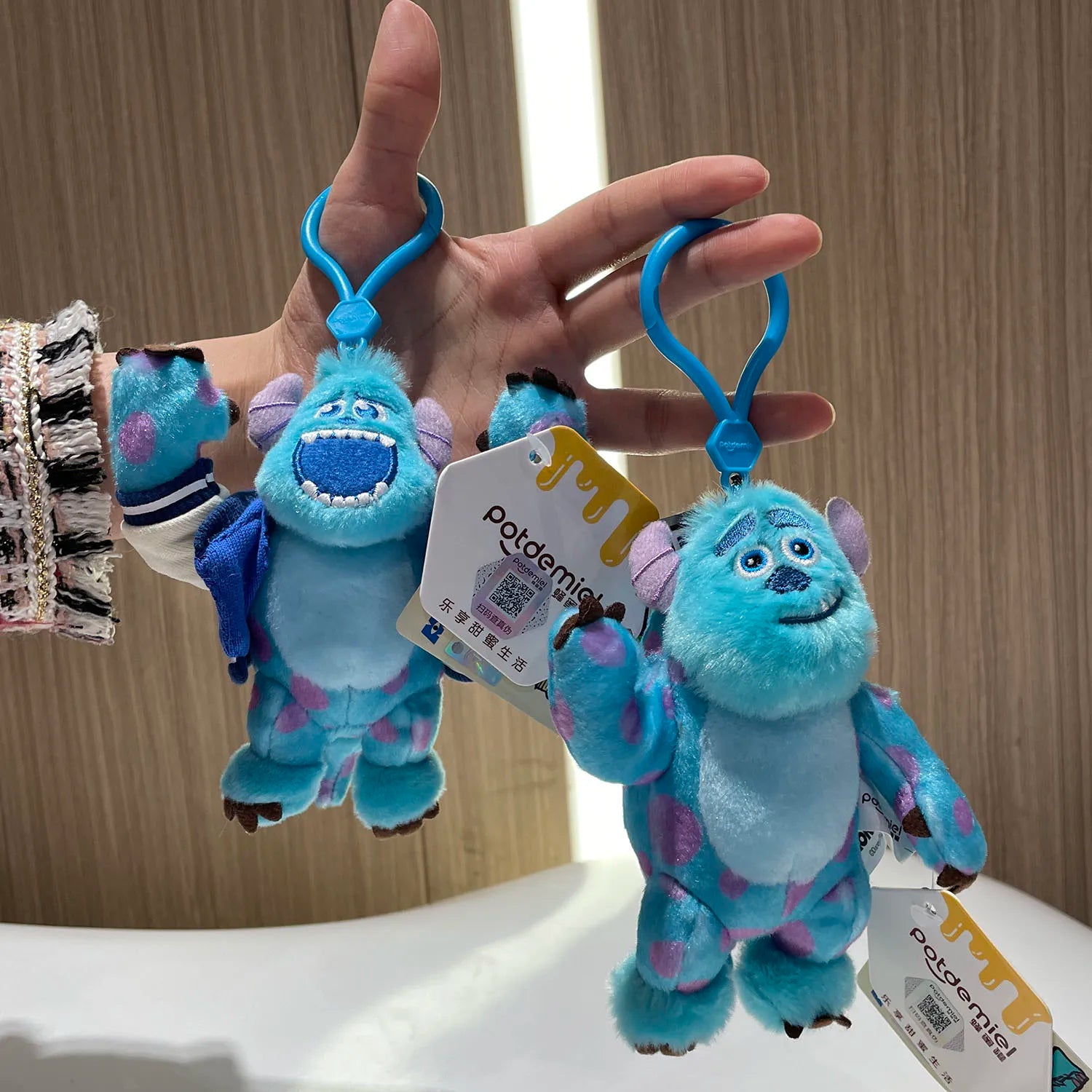 Original Disney Monsters University Plush Keychain Toy James Sullivan Mike Wazowski Soft Stuffed Doll Toy Story Alien Kids Gift