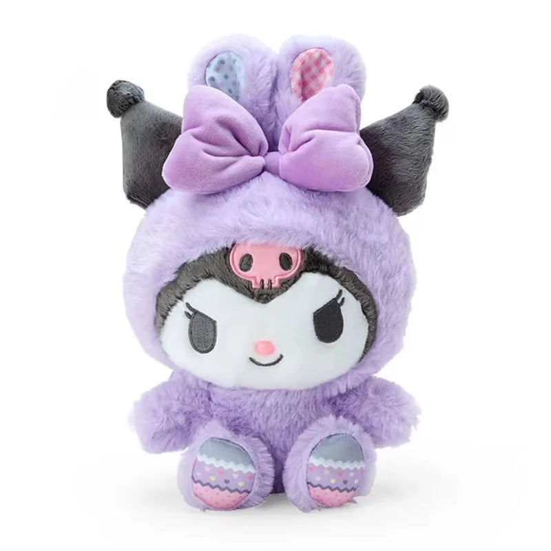 Kawaii Sanrio Kuromi Cinnamoroll Anime Cartoon My Sweet Piano hello Kitty Easter Rabbit Ears Plush Toys Children's Birthday Gift