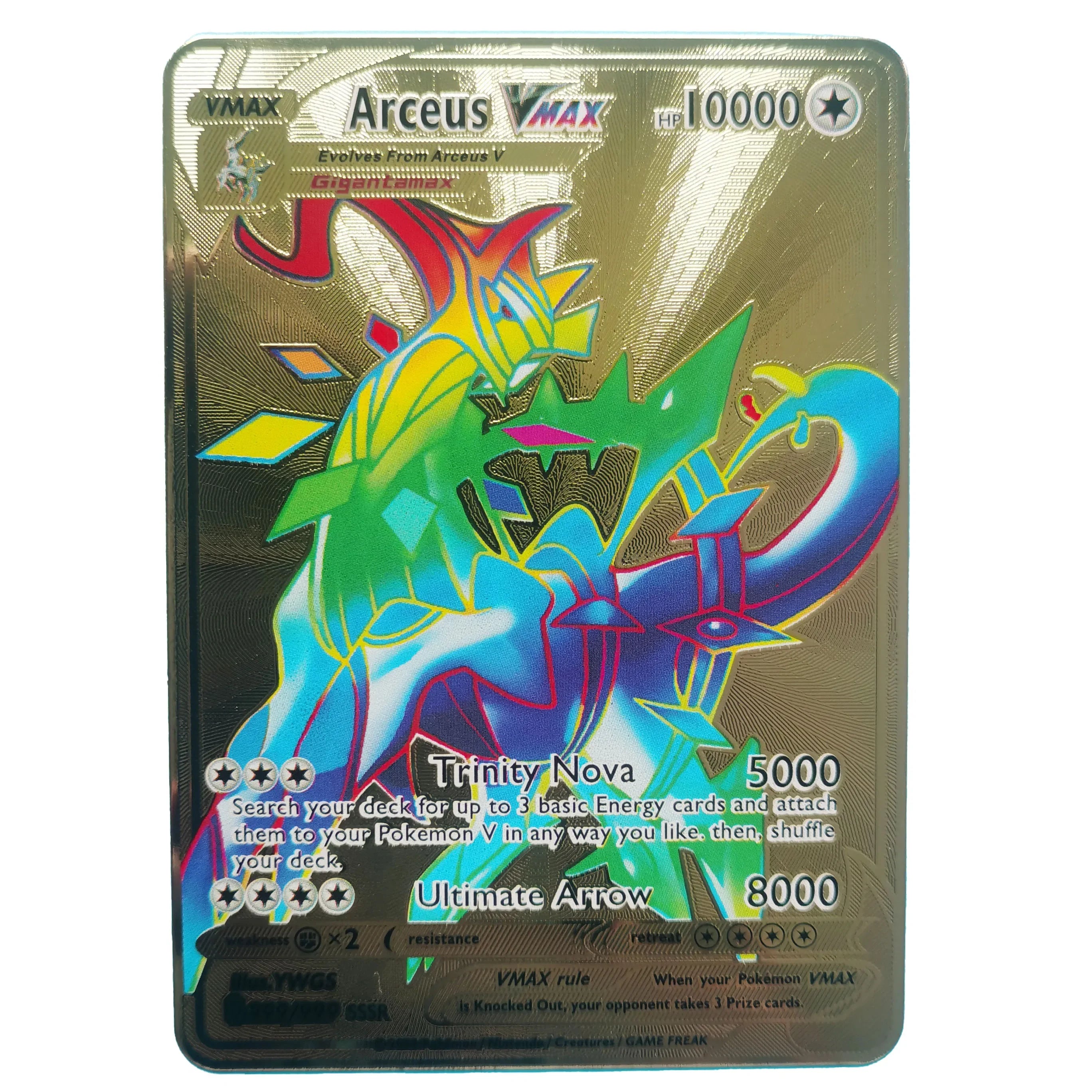 2024 Pokemon English Metal Card Anime Pikachu Charizard Mewtwo Blastoise Vmax Shiny Letters Game Collection Card Kids Toy Gifts
