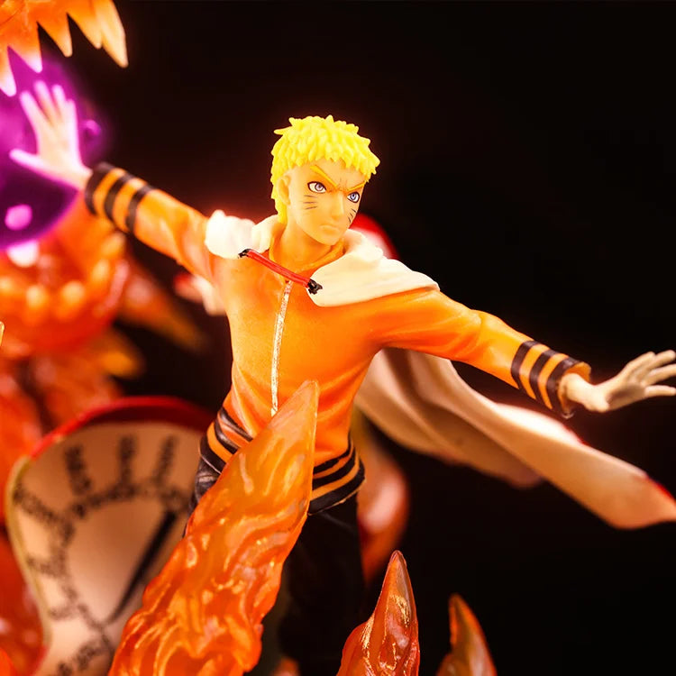 Naruto Shippuden  Anime Model Uzumaki Naruto Tailed Beast Bijuu Mode Action Figure 40cm Statue Collection Toy Kyubi Kurama Figma