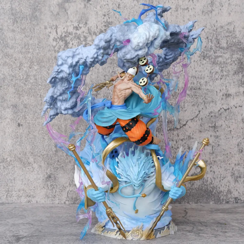 35cm Anime ONE PIECE NEO-DX God Enel Battle Ver. GK PVC Action Figure Statue Collection Game Model Kids Toys Doll Gifts
