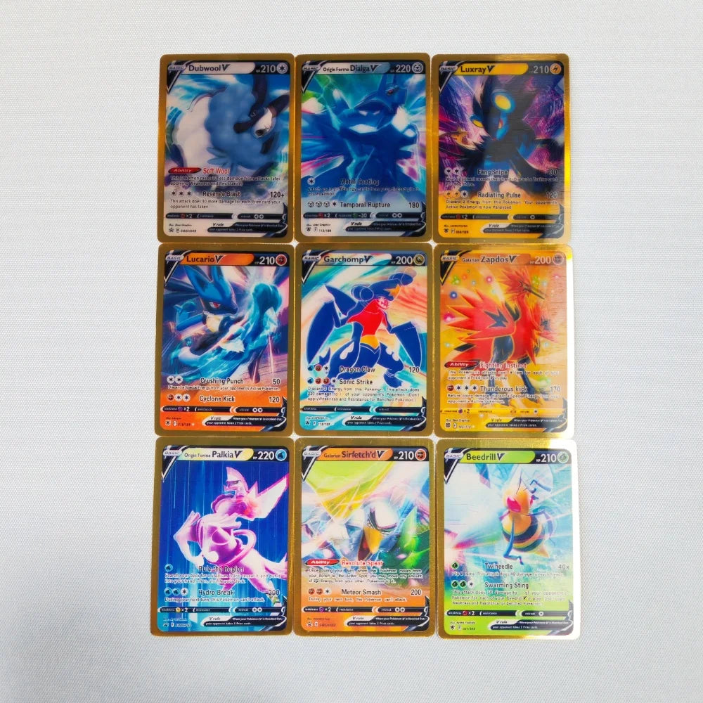 New Pokemon 3D Shining Rainbow Cards English Vmax Gx Charizard Pikachu Trading Game Collection Battle Card Children Toys Gift