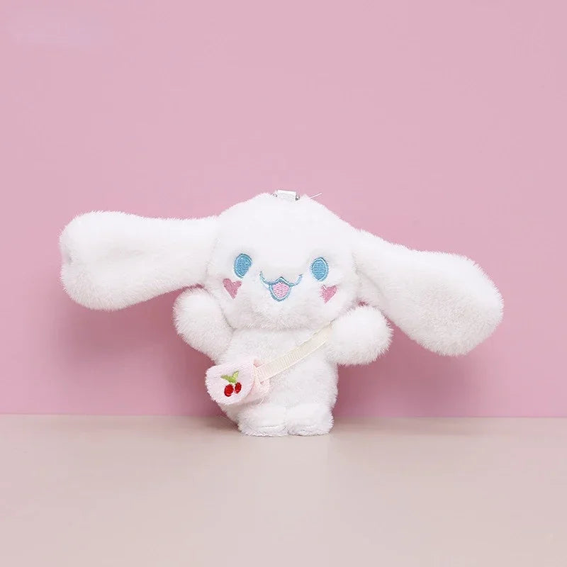 Sanrio Kuromi Cinnamoroll Melody Plush Toy Doll Anime Kawaii Doll Pendant Collection Children's Birthday Festival Gift