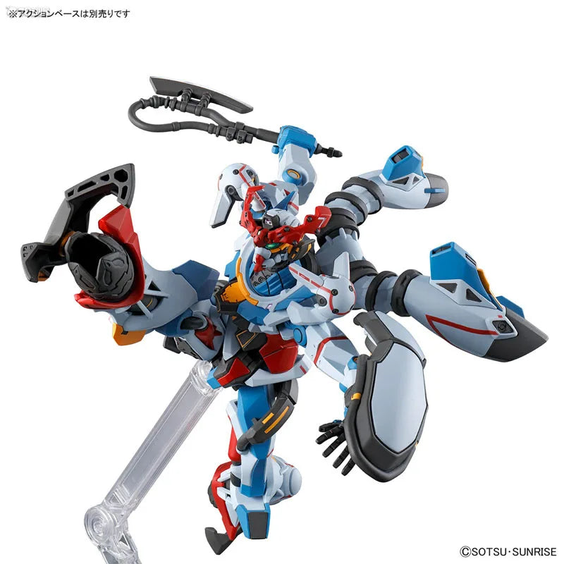 Bandai Original GUNDAM HG MSGG RED GUNDAM GQuuuuuuX POLICE ZAKU 1/144 Anime Action Figure Assembly Model Toys Gifts For Children