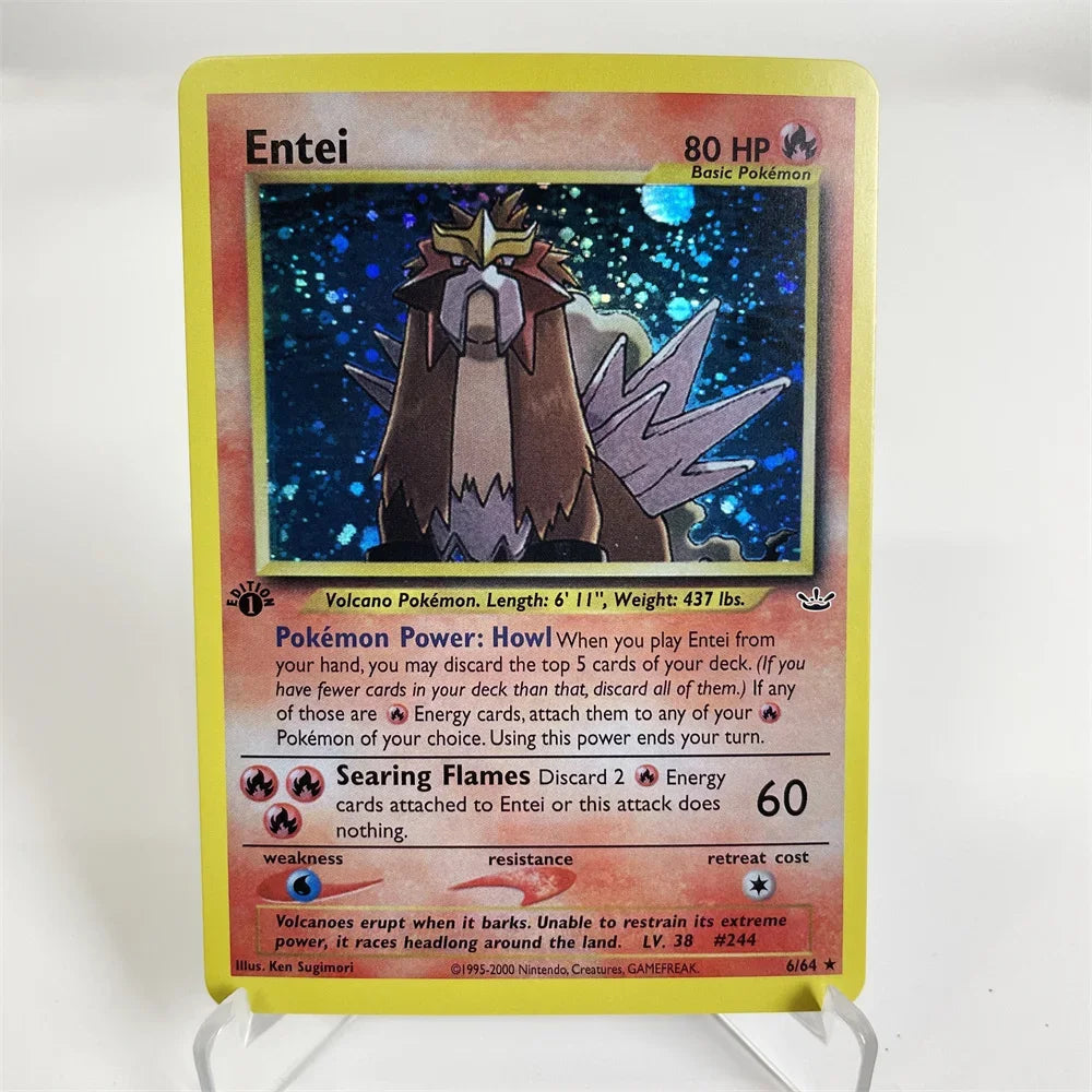Holographic PKM Collection Cards PTCG Proxy Card Blue Core Paper Card Kids PKM Dark Raichu/Dragonite/Umbreon/Suicunc