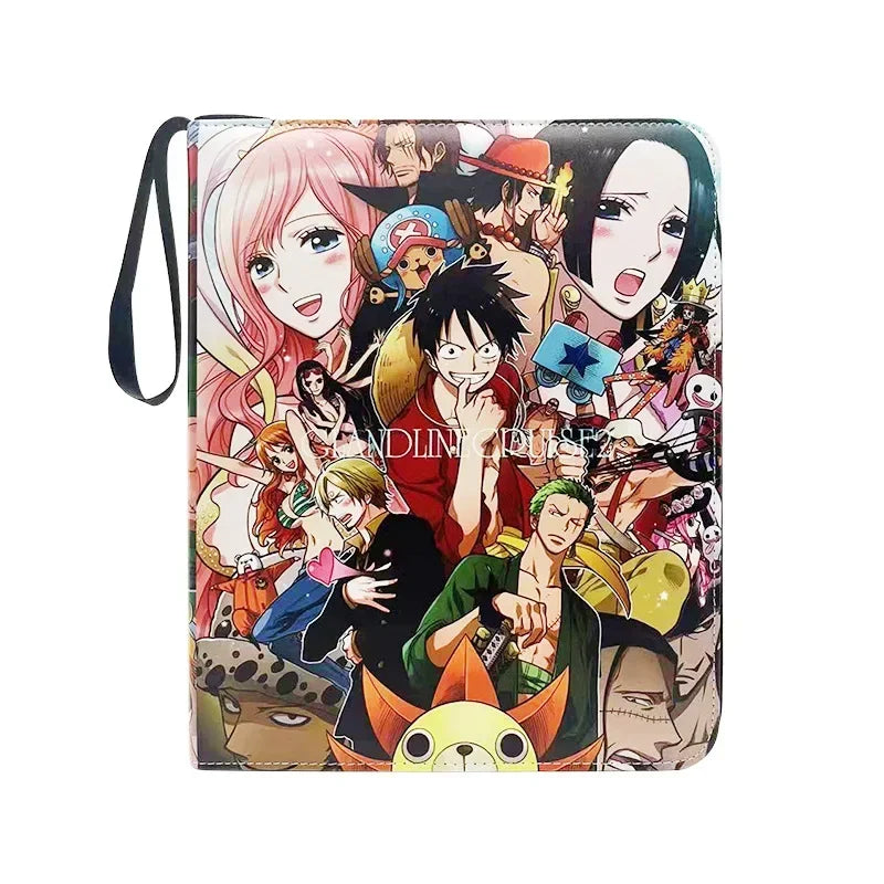540Pcs 9 Pocket Anime One Piece Luffy Zoro Cards Book zipper PU leather Cards Binder Display Game Collection Card Kids Toy Gift
