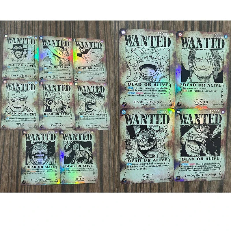 ONE PIECE Monkey D. Luffy Portgas D Ace Gol D Roger DiIY Homemade Xtreme Wanted Collection Card Toys Christmas Birthday Gift