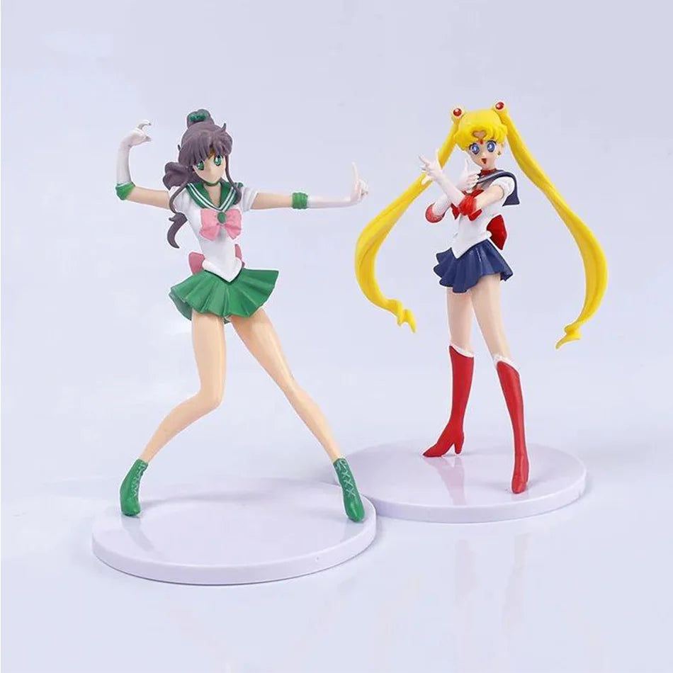 5pcs-Set Sailor Moon Anime Figure Mizuno Ami Tsukino Usagi Hino Rei Aino Minako Action Figure Model Kawaii Doll Toys Gift