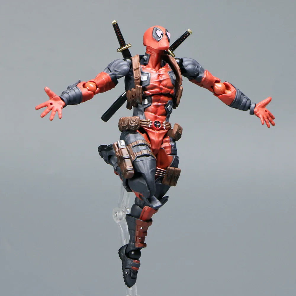 AMAZING YAMAGUCHI Deadpool 2.0 Grey Action Figure Mutants Joint Movable KAIYODO Wade SHF Model Movie Toys for Kids Gift