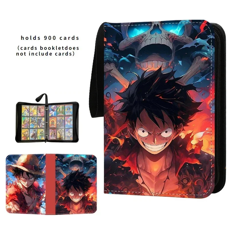 Anime 40-900pcs One Piece Luffy Zoro Card Book Pu Super Large Capacity Card Binder Display Game Collection Card Kids Toy Gift
