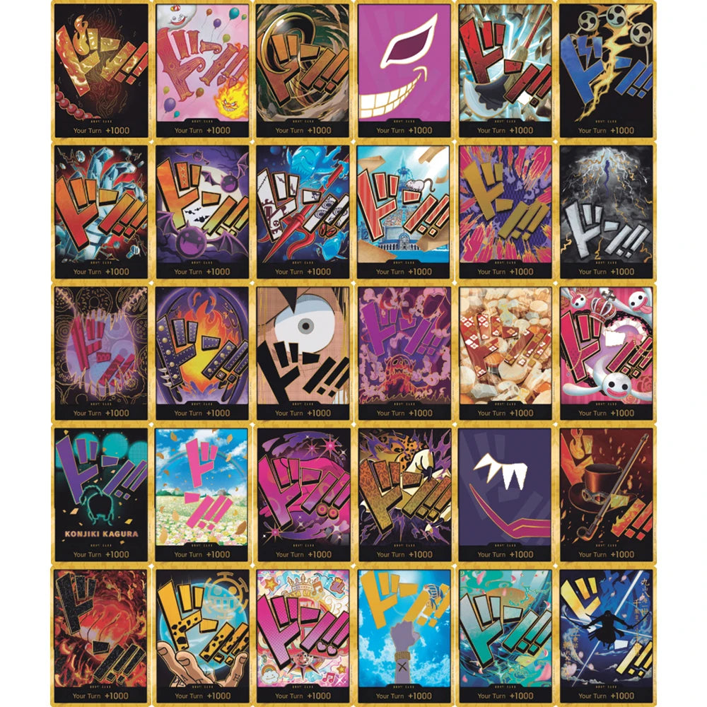 30Pcs/set One Piece TCG GOLD DON!! Collection Card The Best PRB-01 Foil English SUPER PARALLEL FOIL NM Refraction Flash Gifts