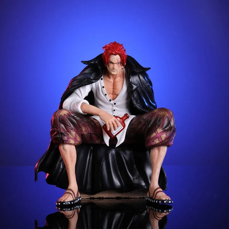 17cm One Piece Shanks Anime Figures Film Red Yonko Red Hair Shanks Action Figure PVC Statue Figurine Model Decoration Doll Toys
