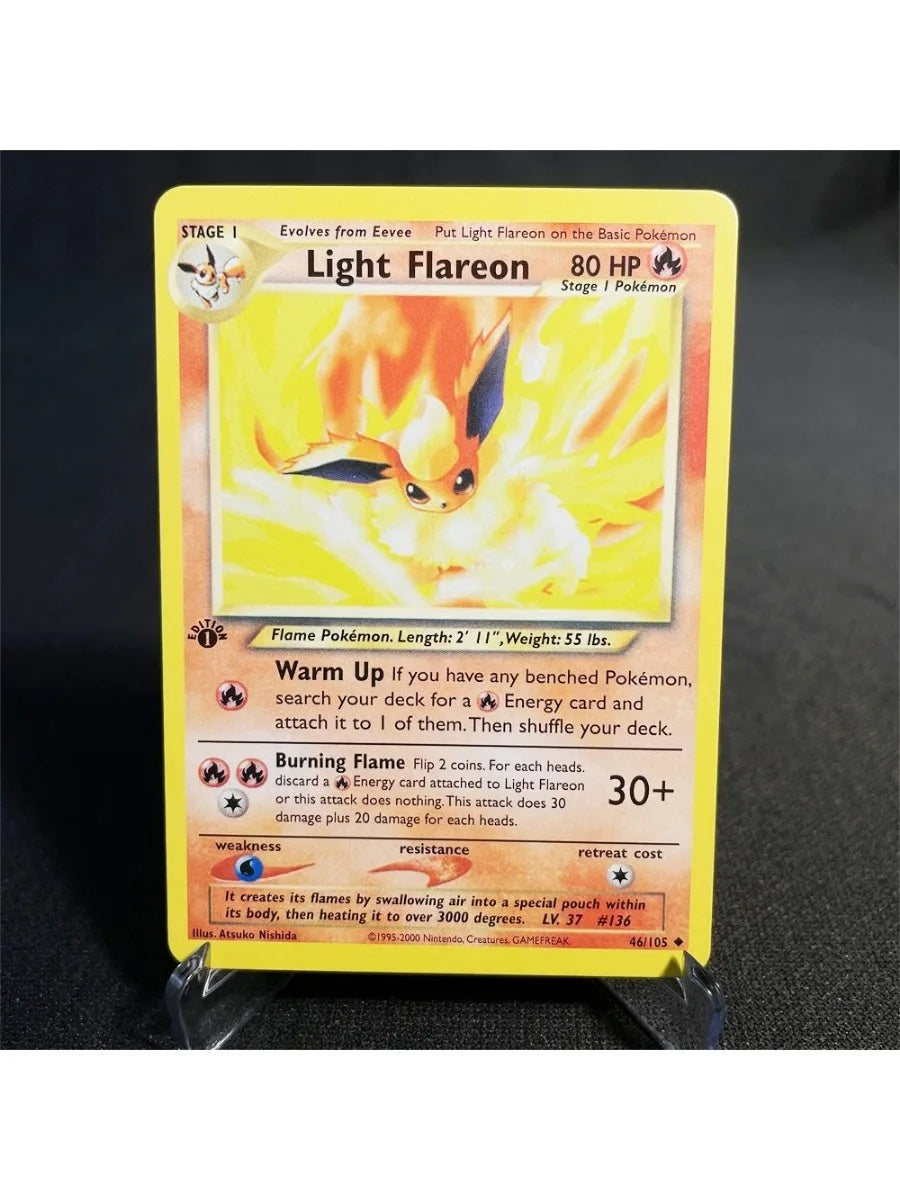 Pokémon Cards Foil Flash Card Neo Destiny Series Celebi Dark Donphan Light Flareon Collection Cards Model Toy Gifts Proxy Card