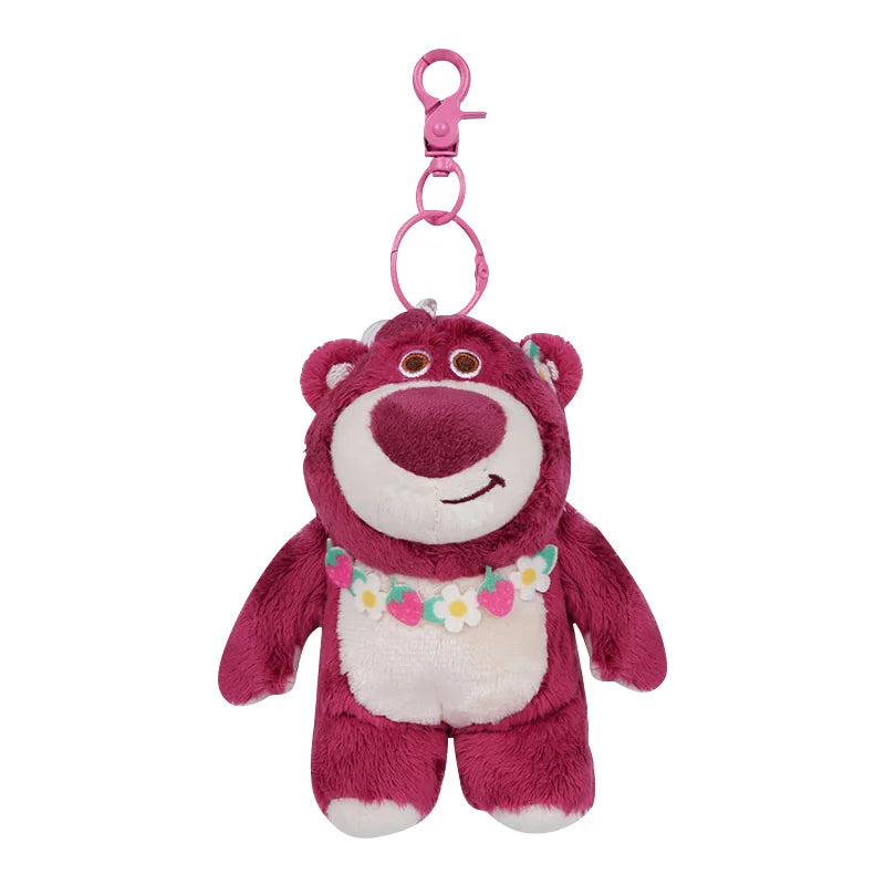 Disney Lotso Plush Toy Keychain Cartoon & Cute Anime Doll keyring Backpack Pendant Children's Toys Birthday Present