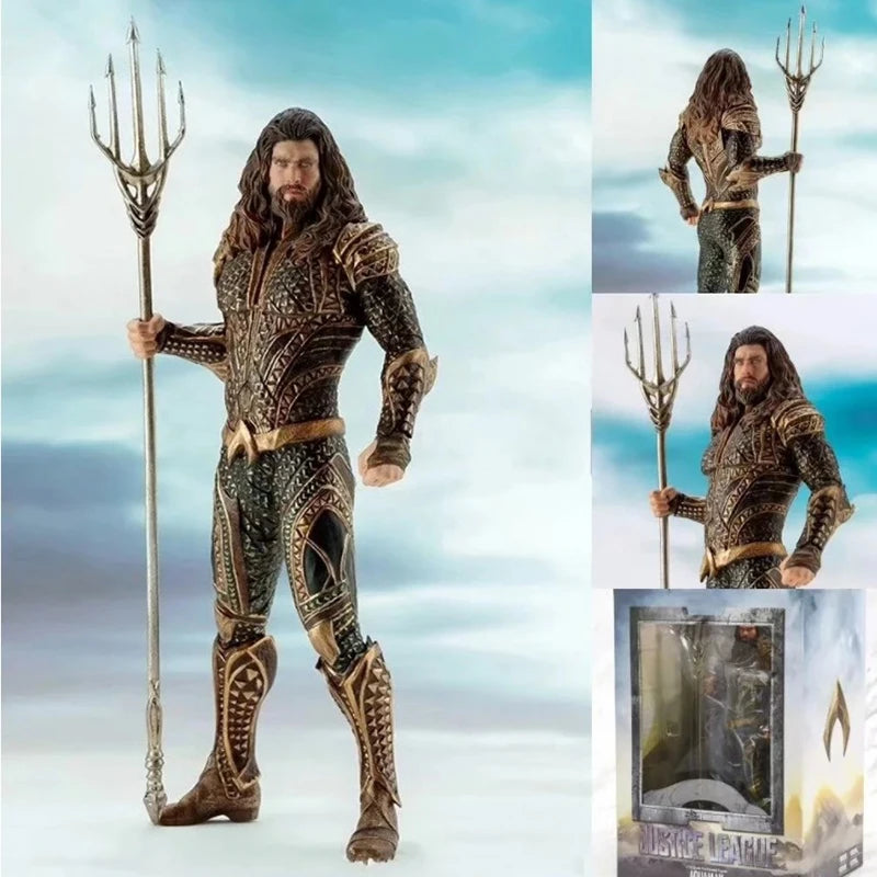 ARTFX Aquaman Action Figure Flash Cyborg Wonder Woman Marvel Bruce Wayne Batman Figurine Collectible Model Toys Boyfriends Gifts