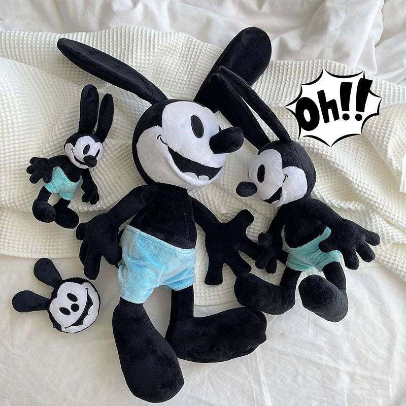 Disney Mickey Plush Toys Oswald The Lucky Rabbit Cute Backpack Keychain Car Pendant Room Decoration Kids Couple Holiday Gift